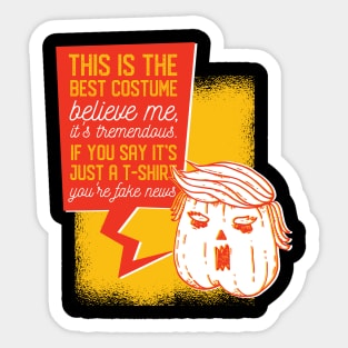 Trump Halloween Costume Sticker